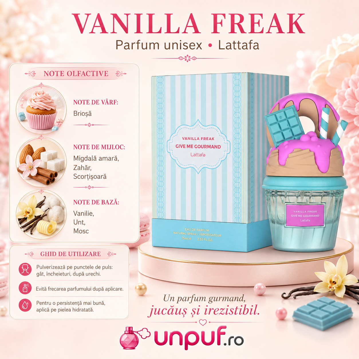 Lattafa Vanilla Freak parfum arabesc potrivit pentru zi de zi &icirc;nt&acirc;lniri și evenimente